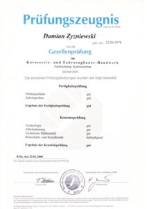 Gesellenprüfung Damian Zyzniewski